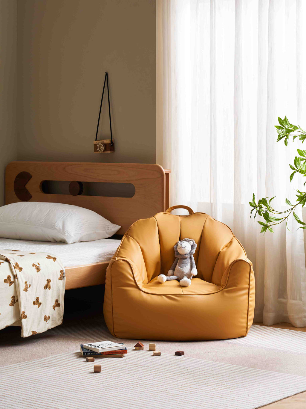 Pouf a sacco Marshmallow per bambini