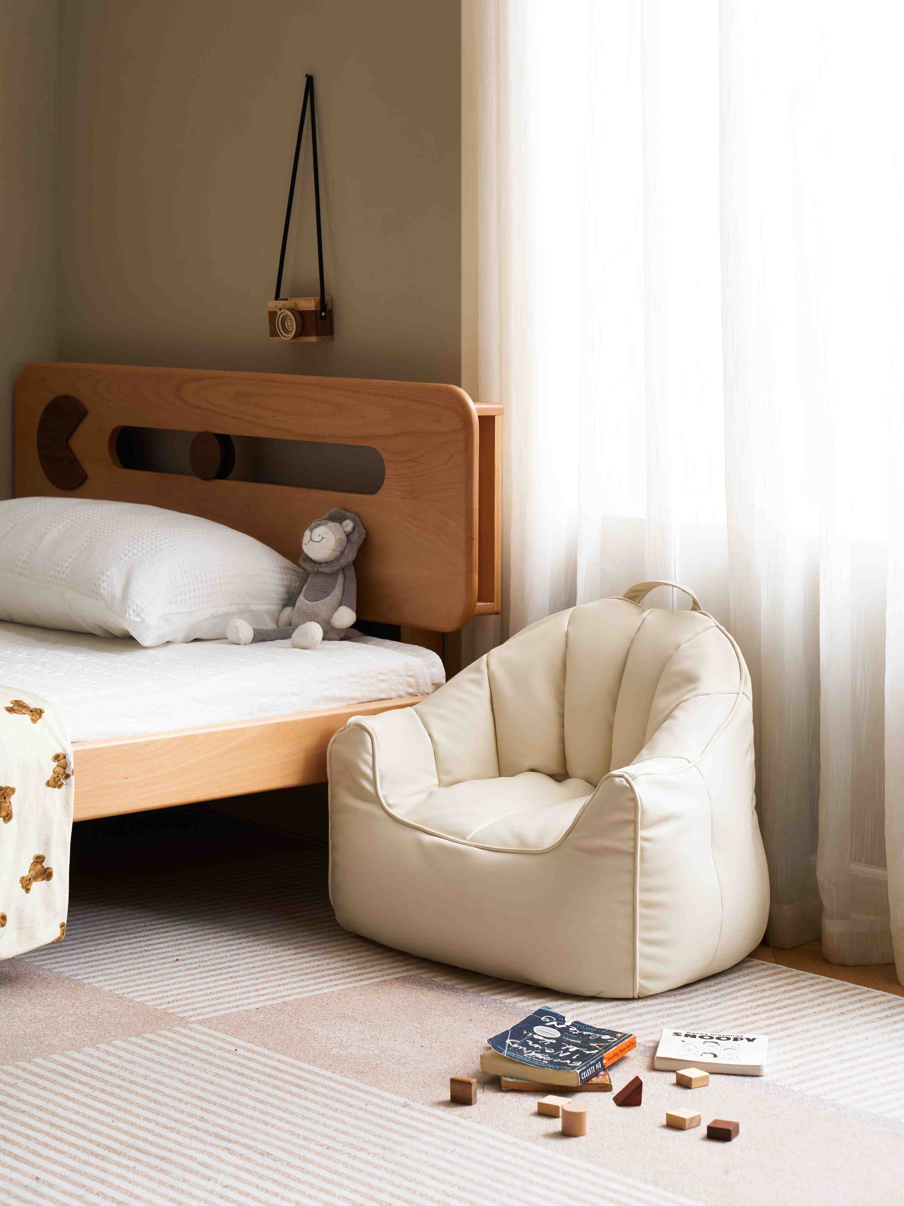 Pouf a sacco Marshmallow per bambini