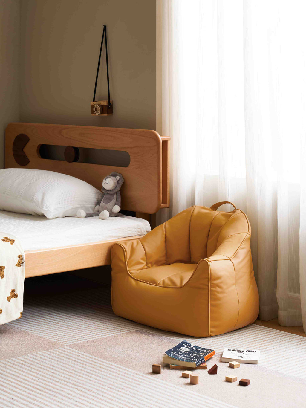 Pouf a sacco Marshmallow per bambini