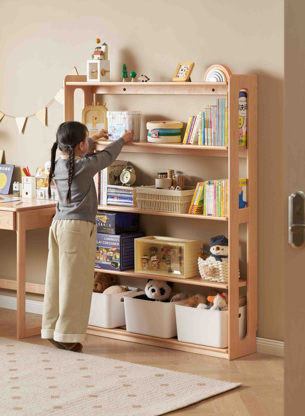 Scaffale porta libri per bambini Fiore