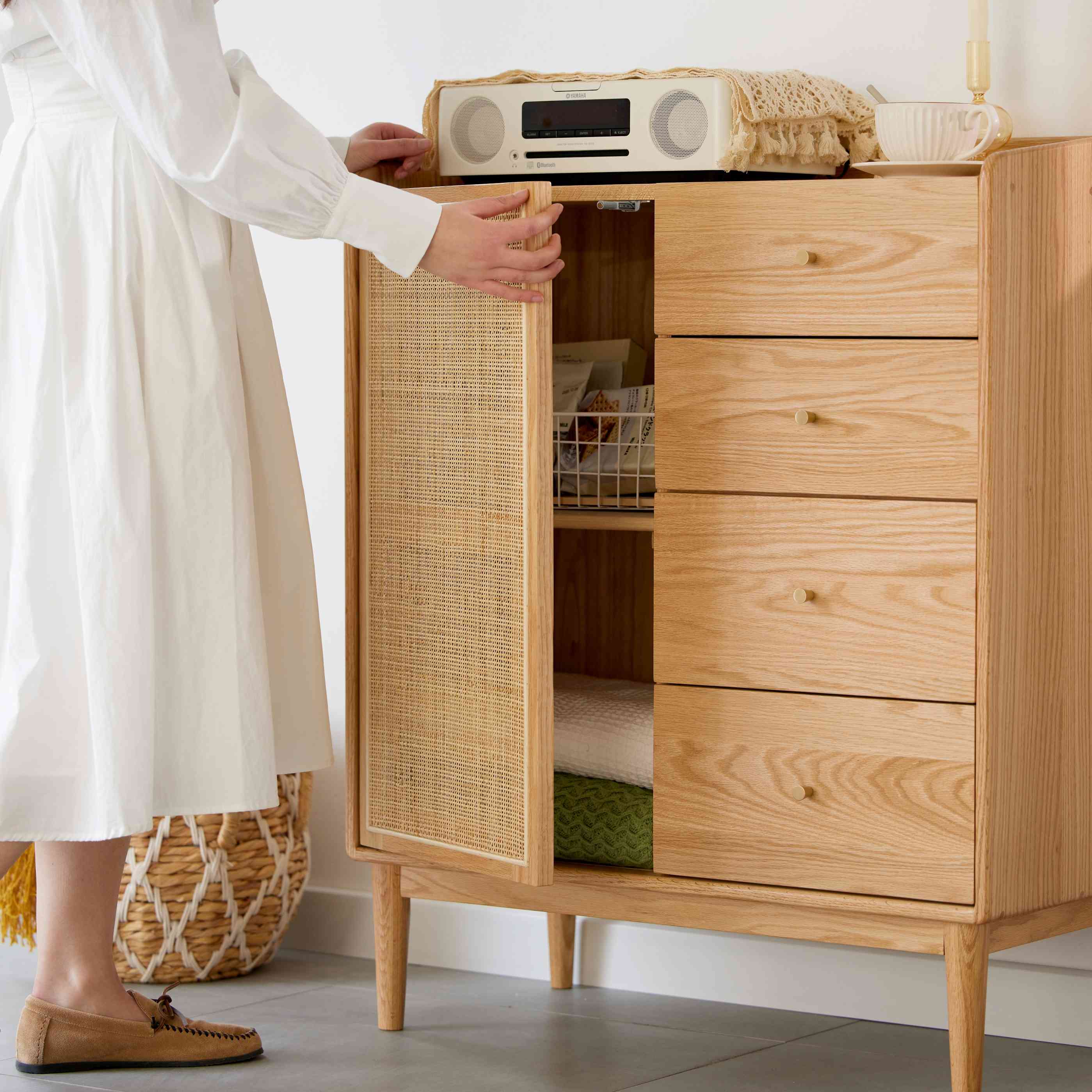 Tommaso cassettiera in rattan