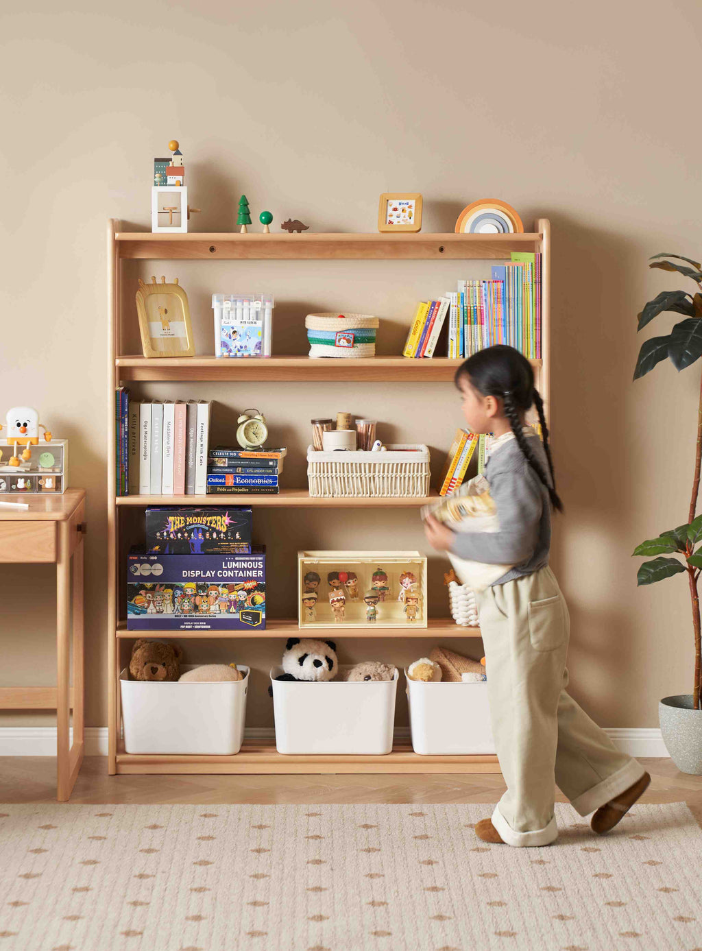Scaffale porta libri per bambini Fiore