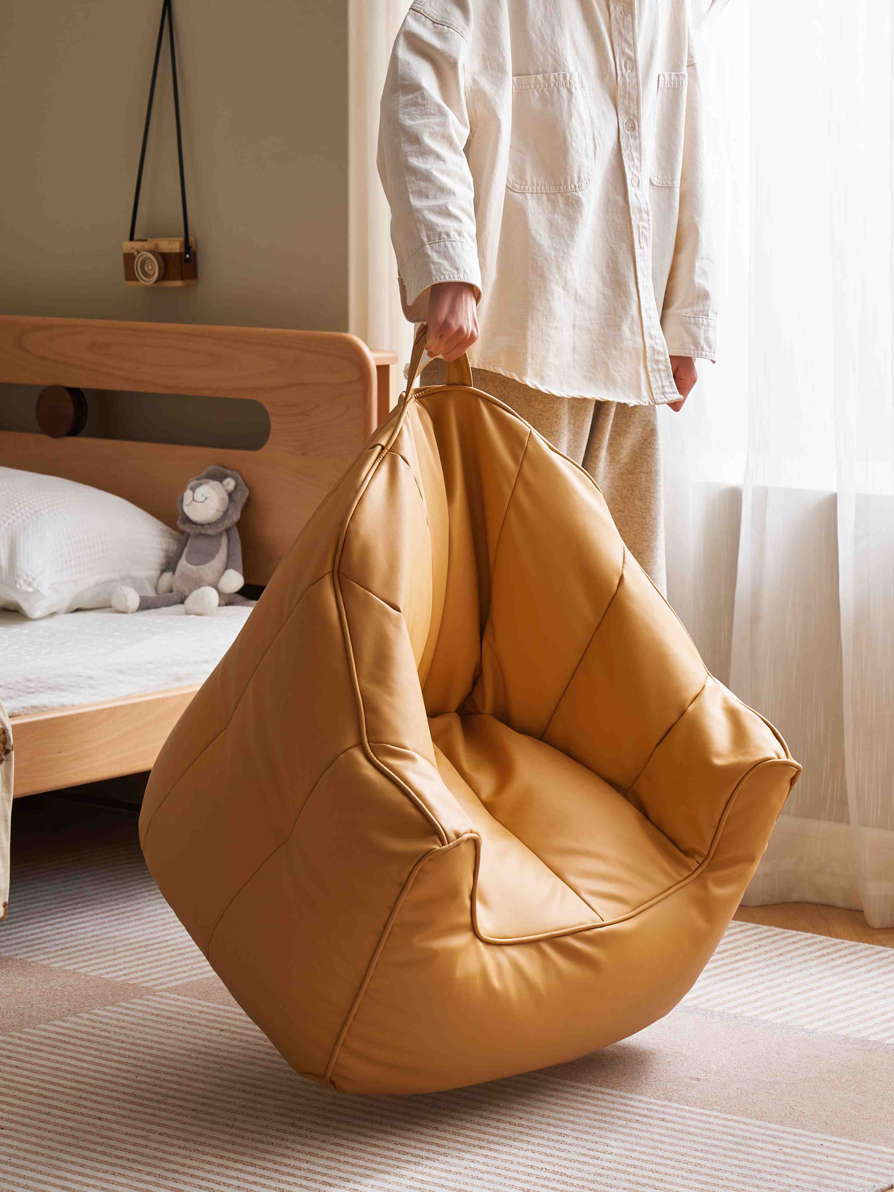Pouf a sacco Marshmallow per bambini