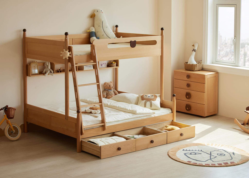 Letto a castello per bambini Luni con contenitore