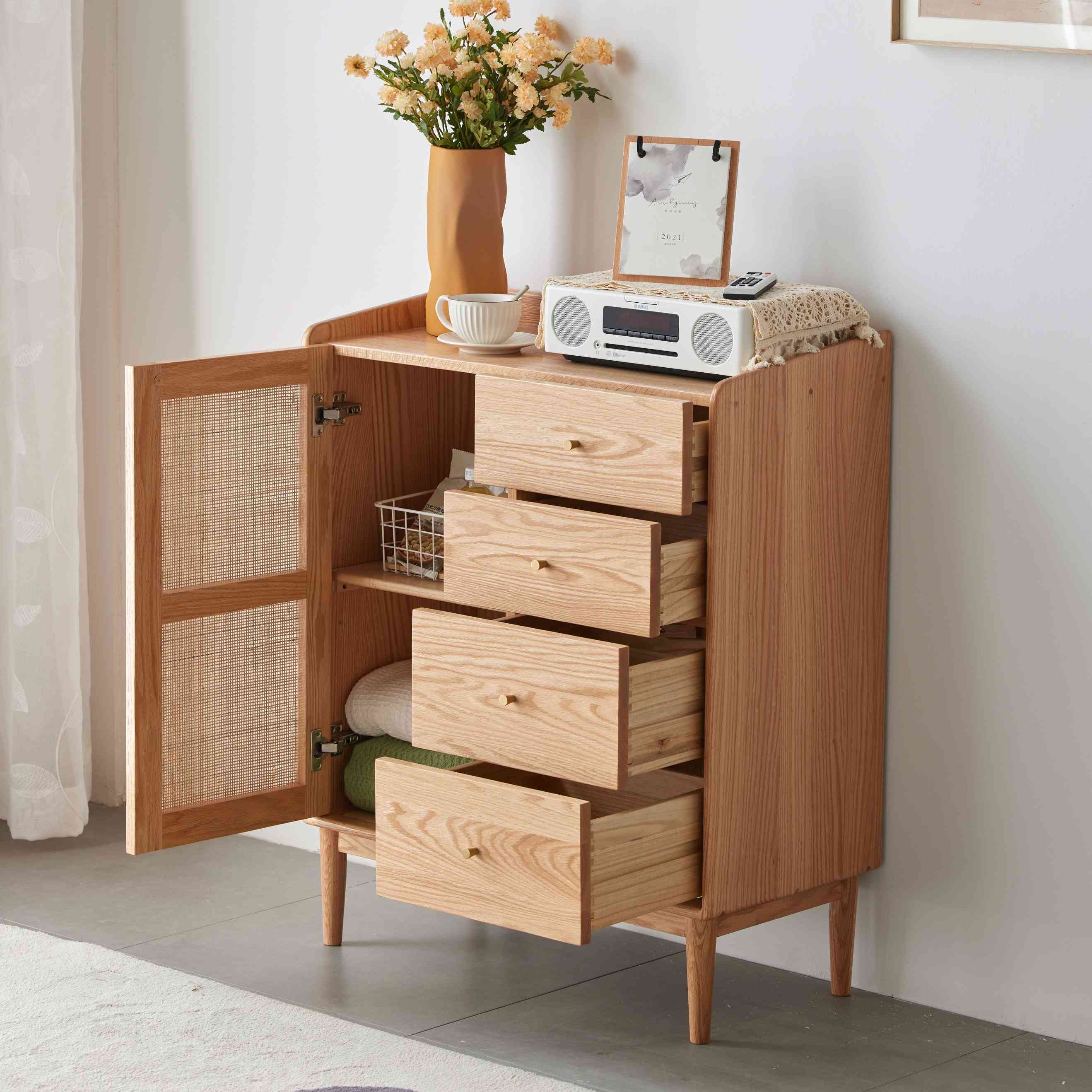 Tommaso cassettiera in rattan