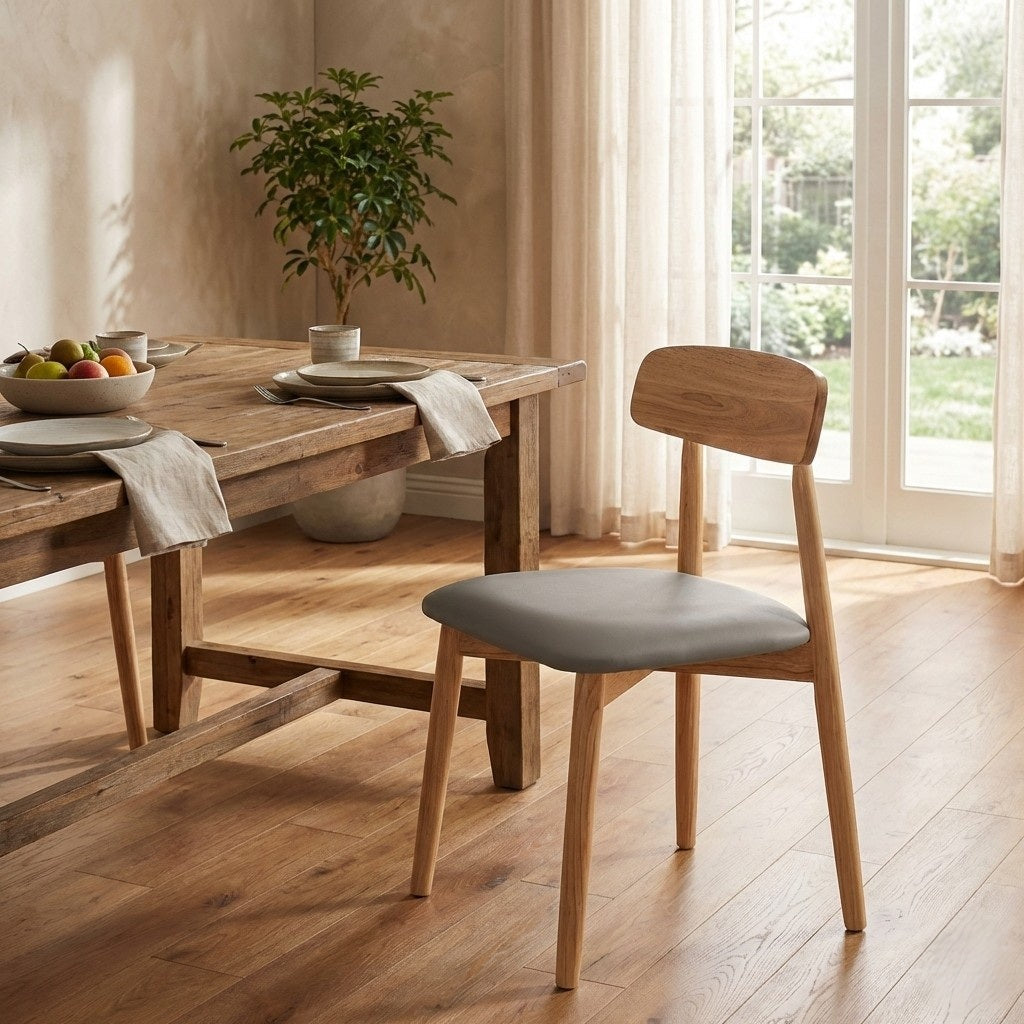 Sedia da pranzo in legno massello Athena