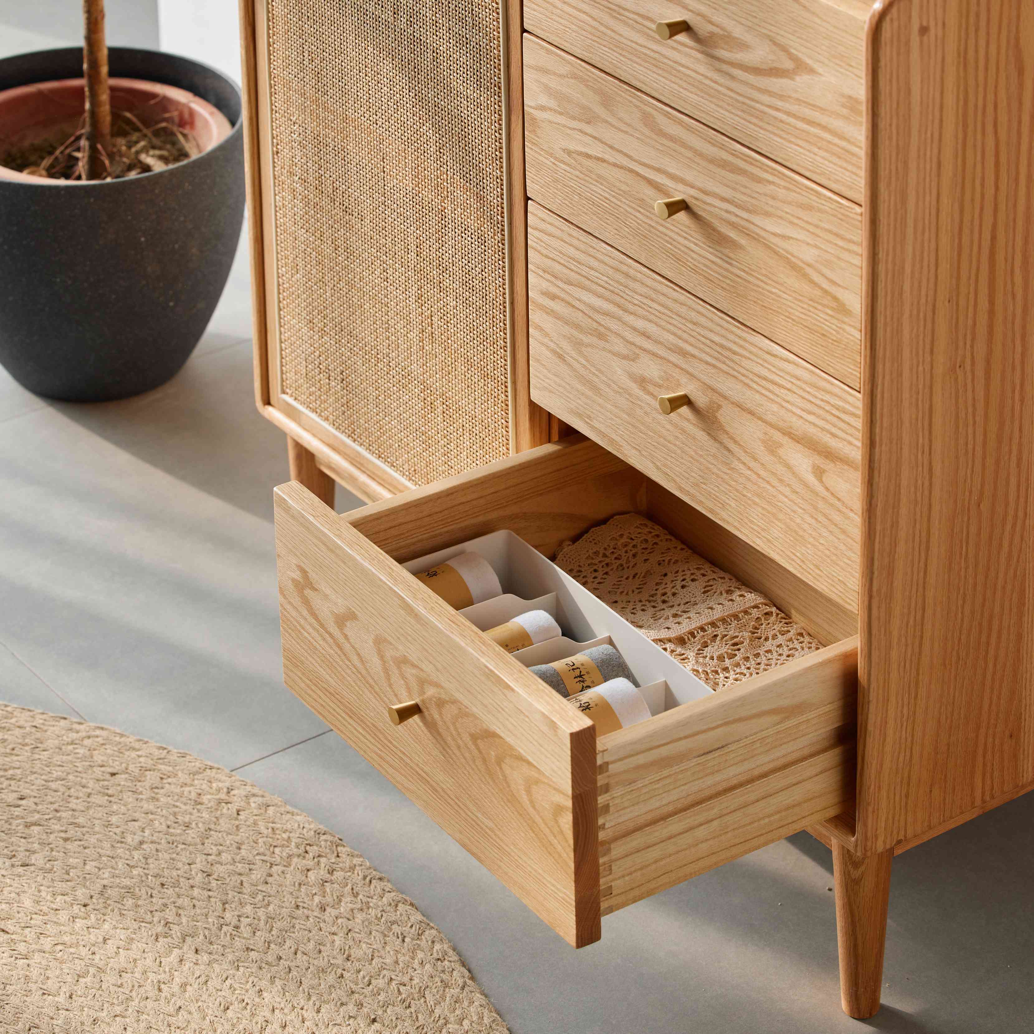 Tommaso cassettiera in rattan