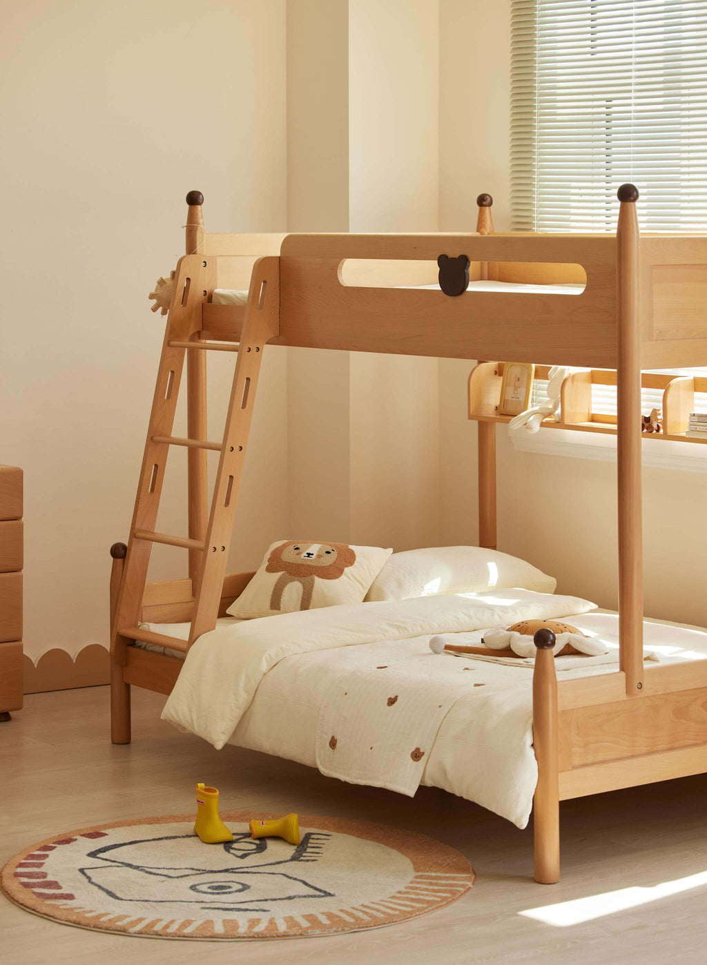 Letto a castello per bambini Luni con contenitore