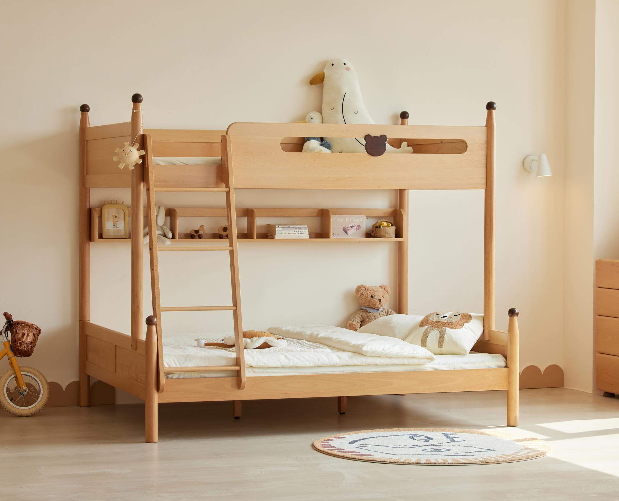 Letto a castello per bambini Luni con contenitore
