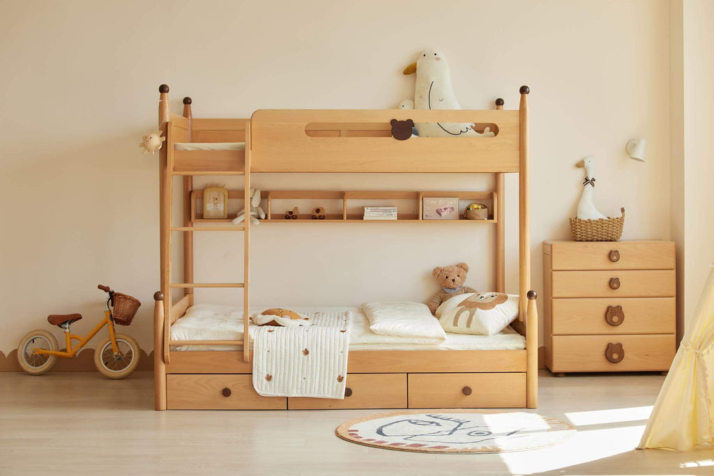 Letto a castello per bambini Luni con contenitore