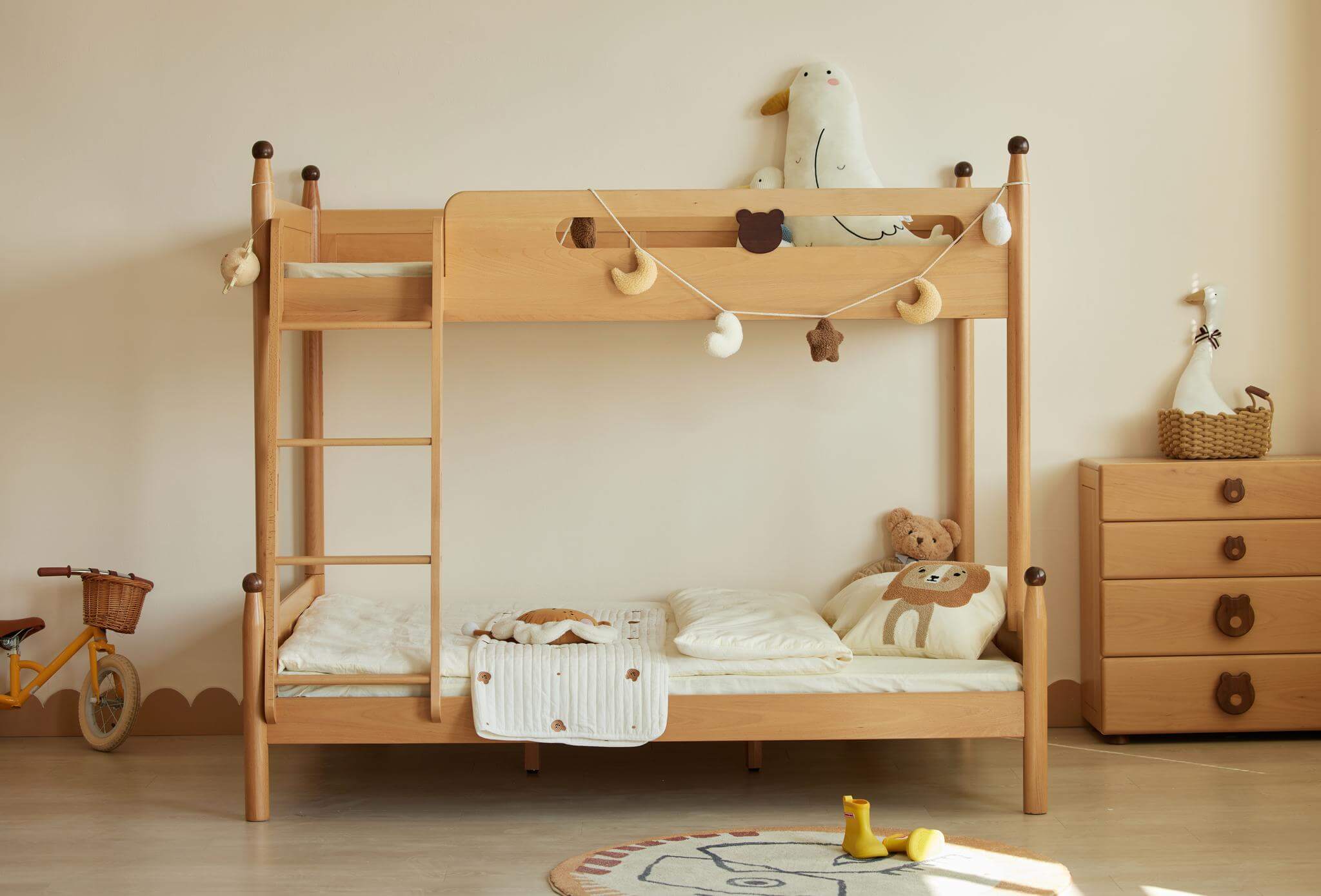 Letto a castello per bambini Luni con contenitore